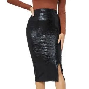Gothic style snakeskin skirt